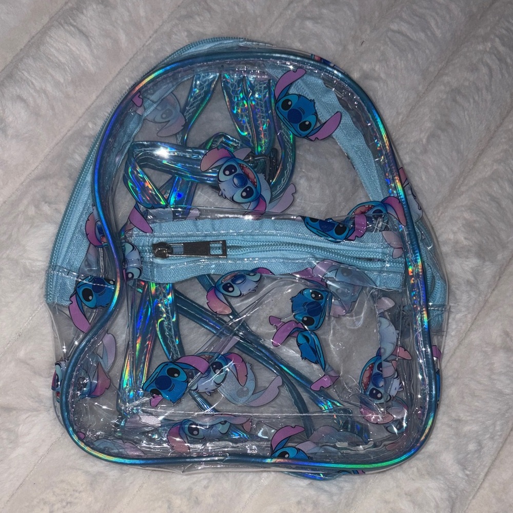 Stitch clear mini backpack